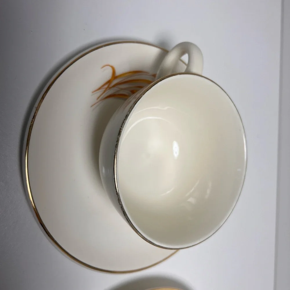 3/$25 Sale! Vintage Home Laughlin Golden Wheat‎ Pattern Teacup and Saucer Set